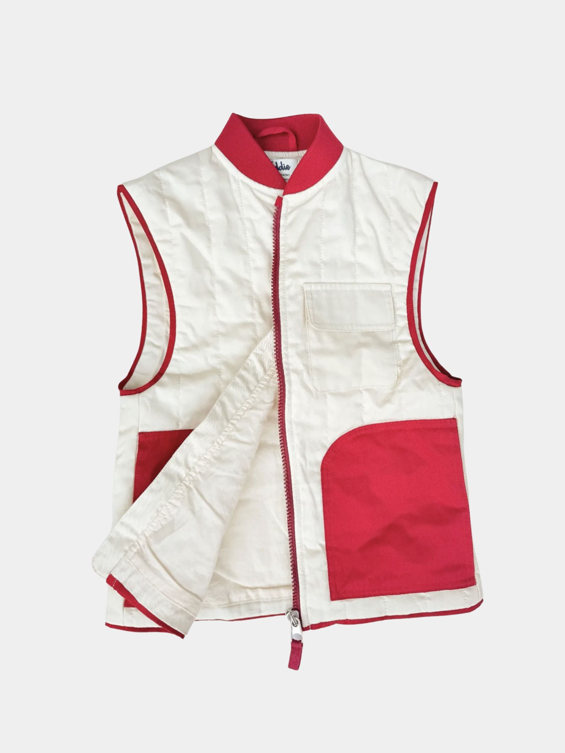 Padded Utility Gilet Cream