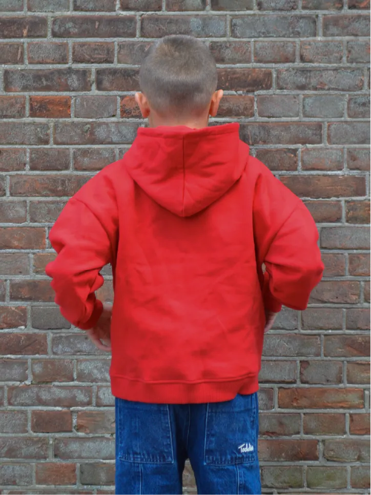 Watch Me Bloom Oversized Hoodie Red