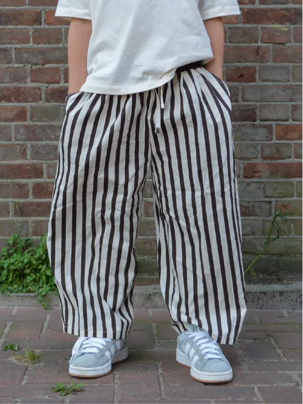 Striped Poplin Pants