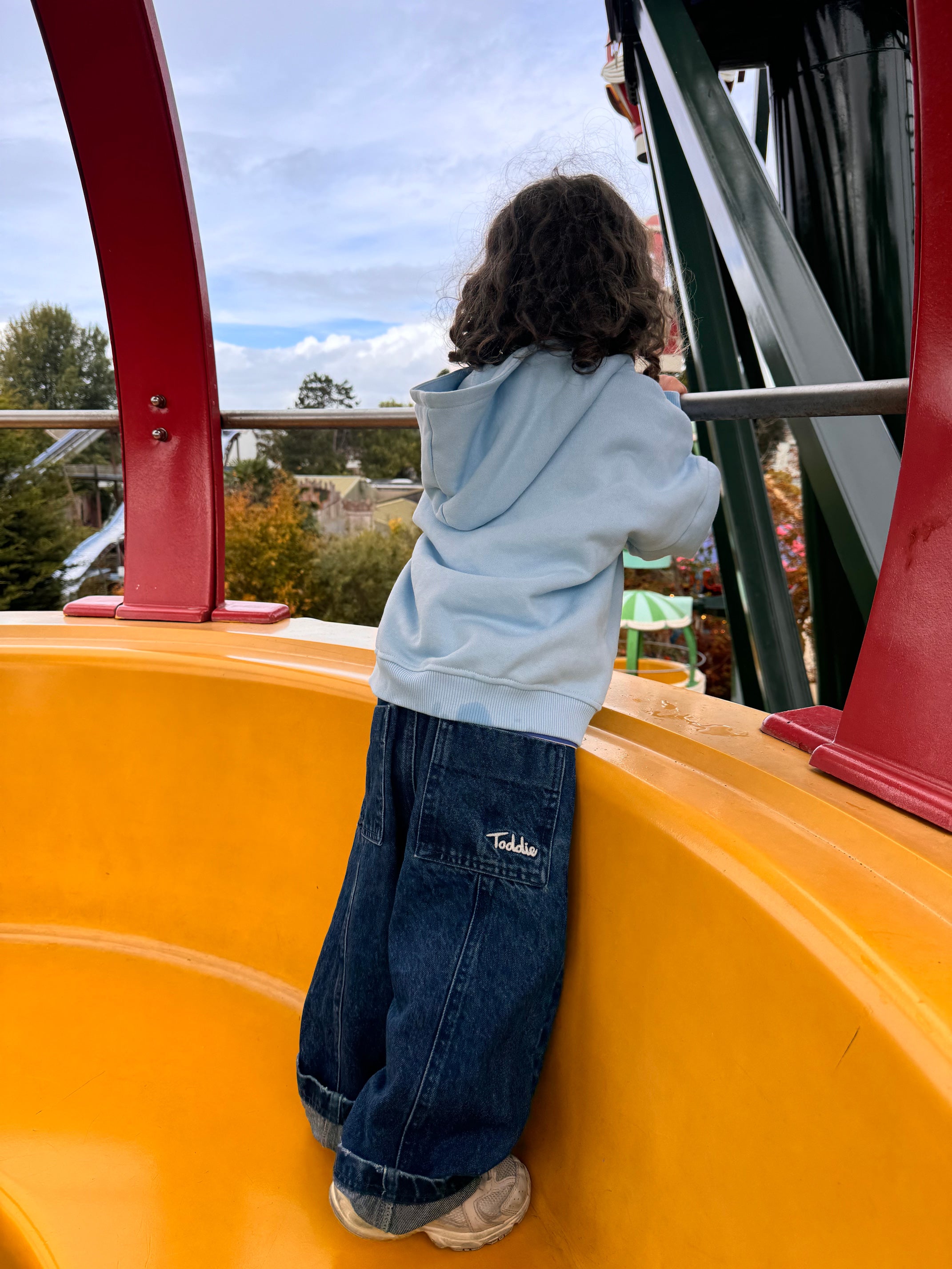 Watch Me Bloom Oversized Hoodie Blue