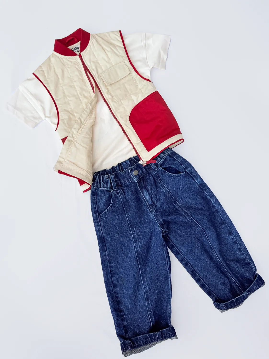 Padded Utility Gilet Cream