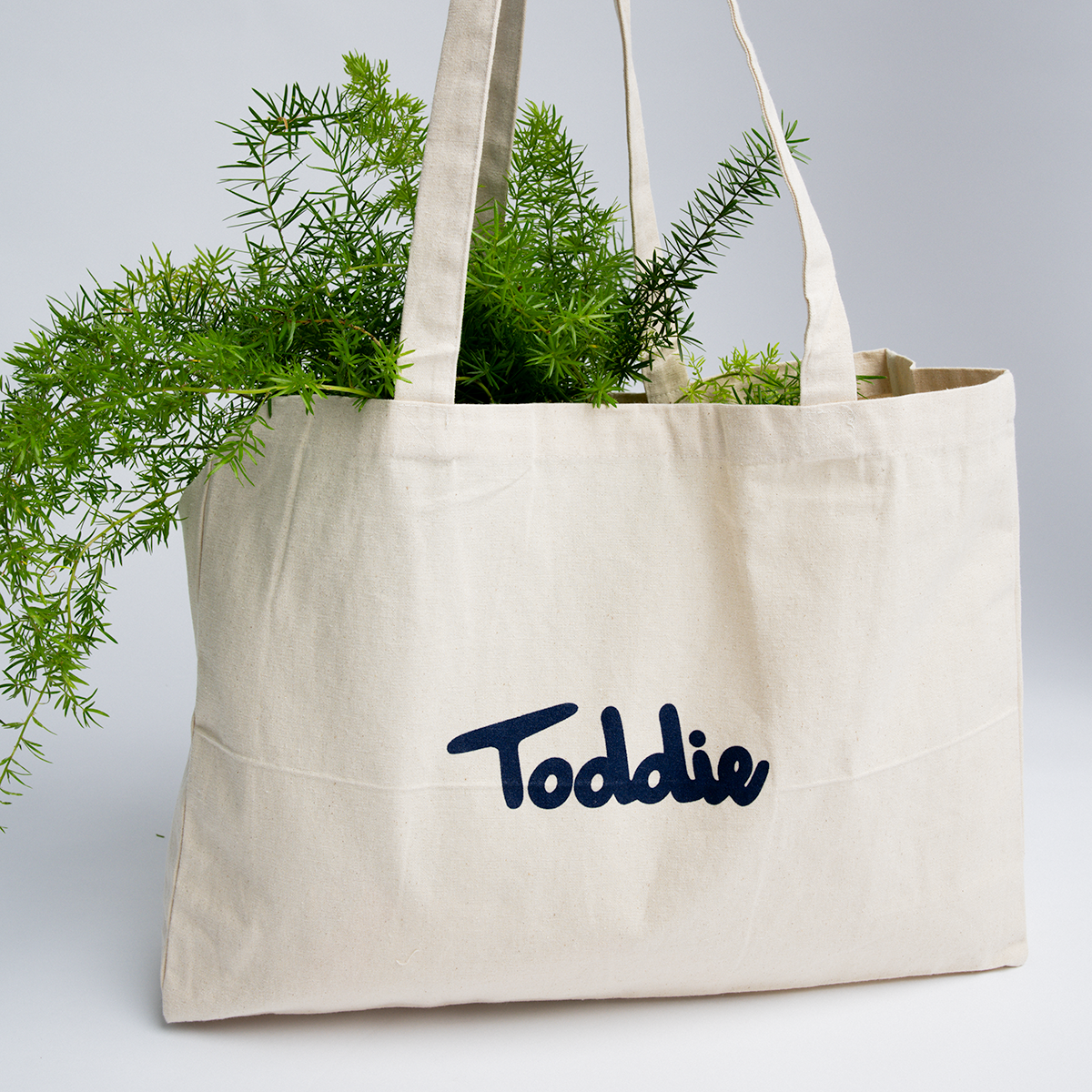 Canvas Bag made from durable OEKO-TEX® cotton with bold Toddie logo, perfect for all your adventures, Toddie.