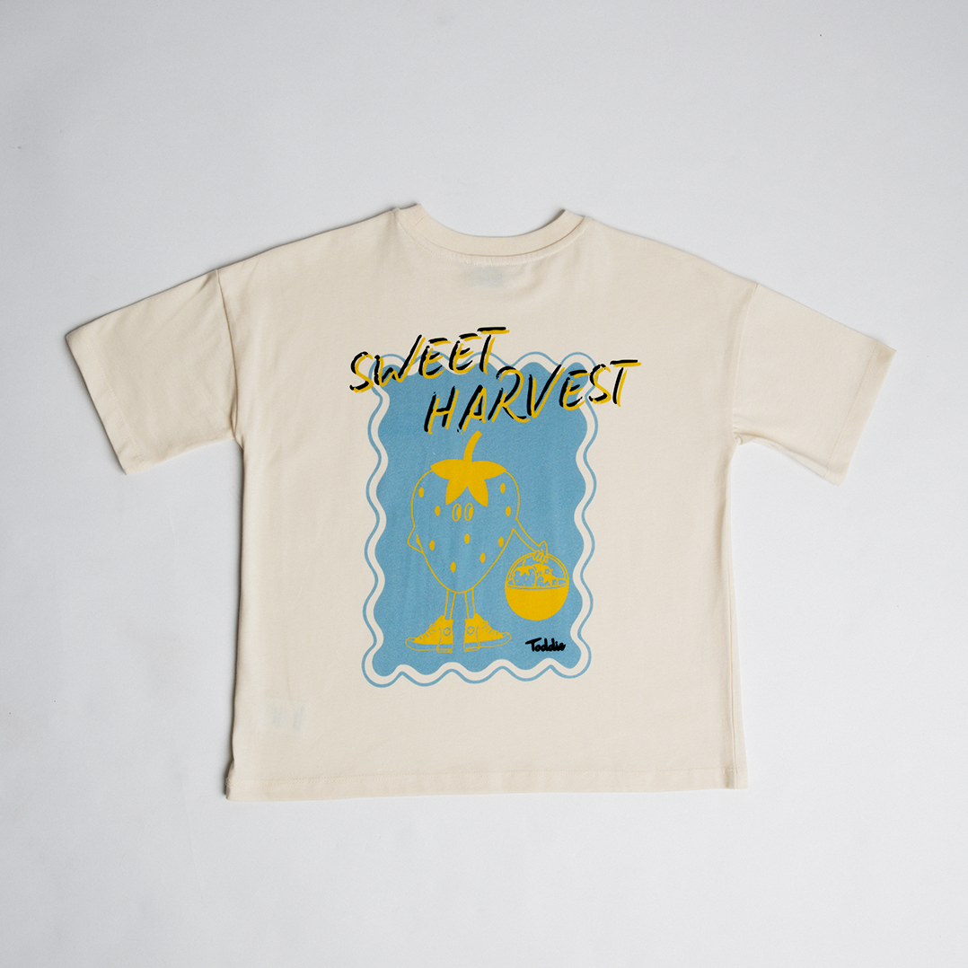 Toddie ,kidswear, Oversized tee, sweet harvest strawberry, cotton