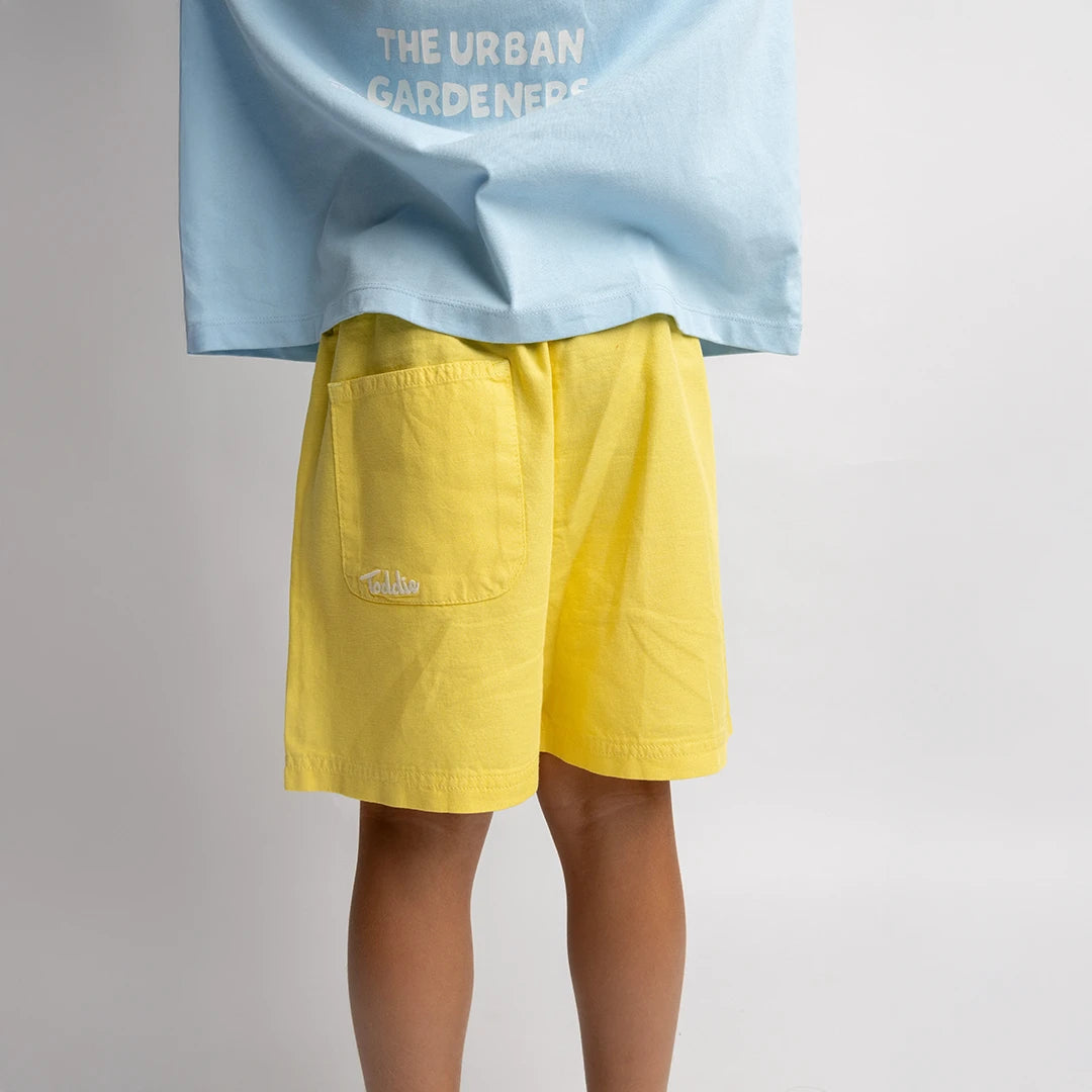 Yellow, Short, oversized, cotton, Toddie, Streetwear, Kidswear