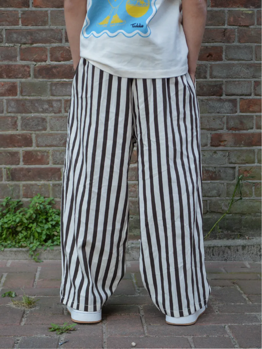 Striped Poplin Pants