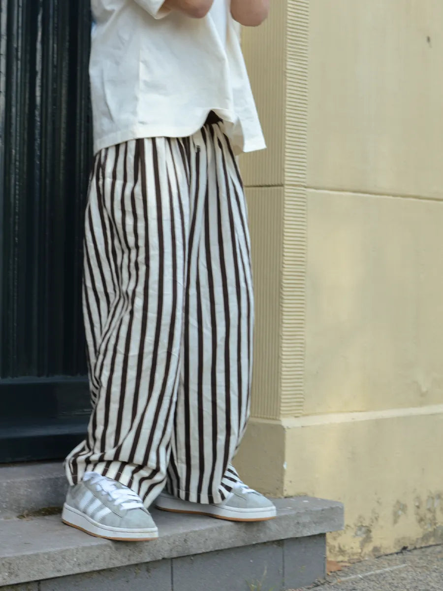 Striped Poplin Pants