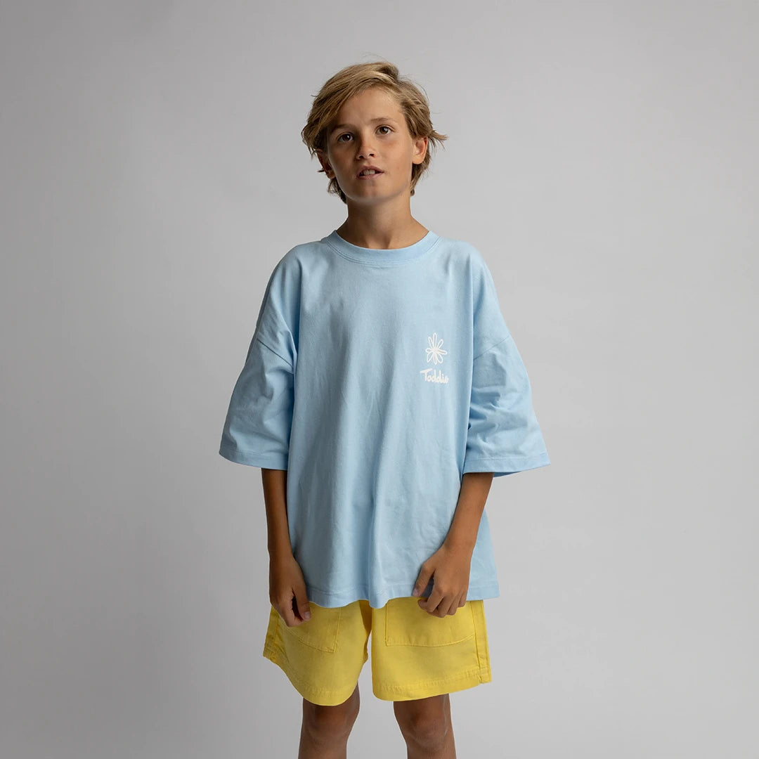 Blue, Creme, Tee, T-shirt, Oversized, Unisex, Toddie, Kids, Kidswear, Streetwear, 