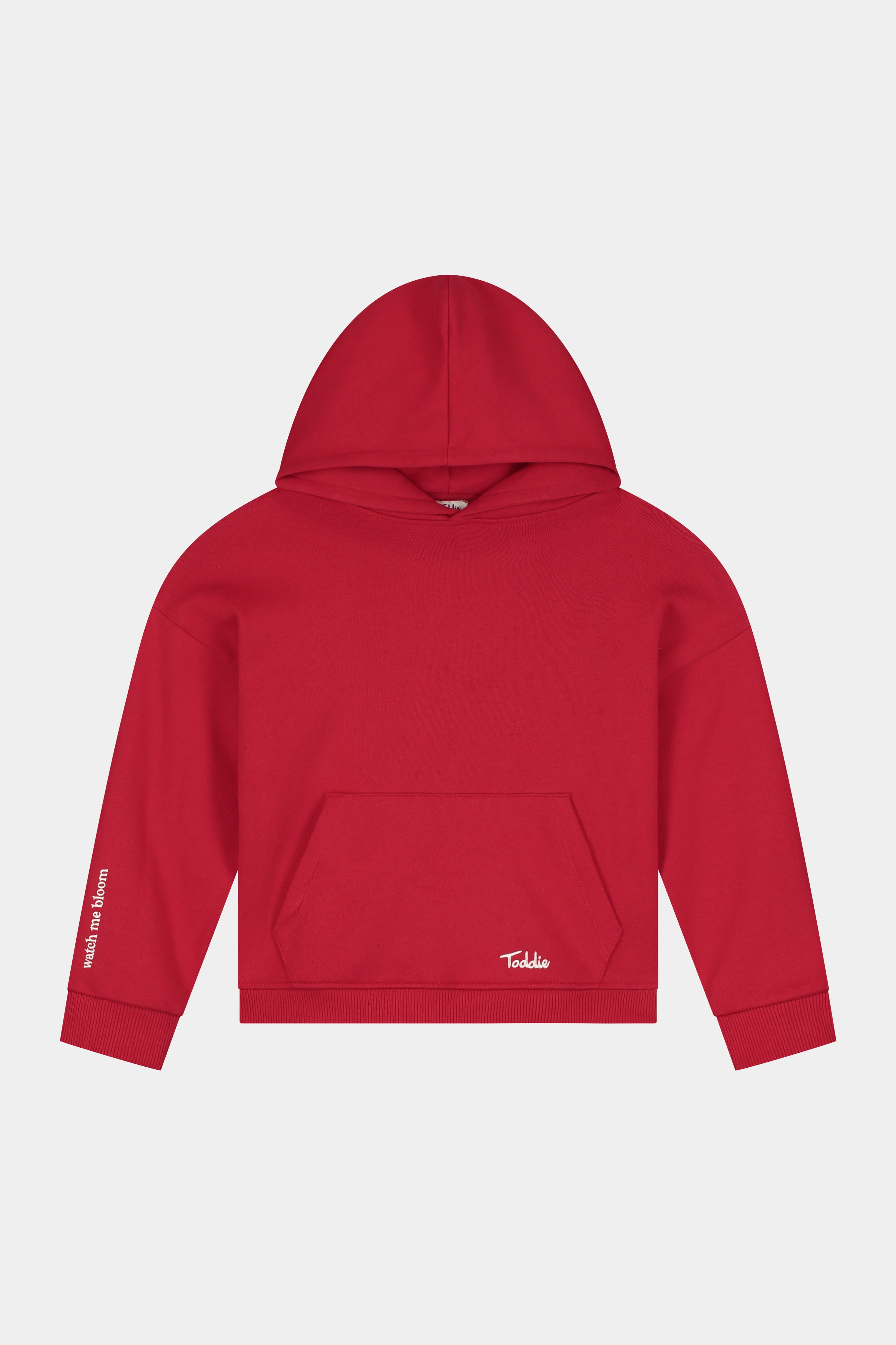 Watch Me Bloom Oversized Hoodie Red