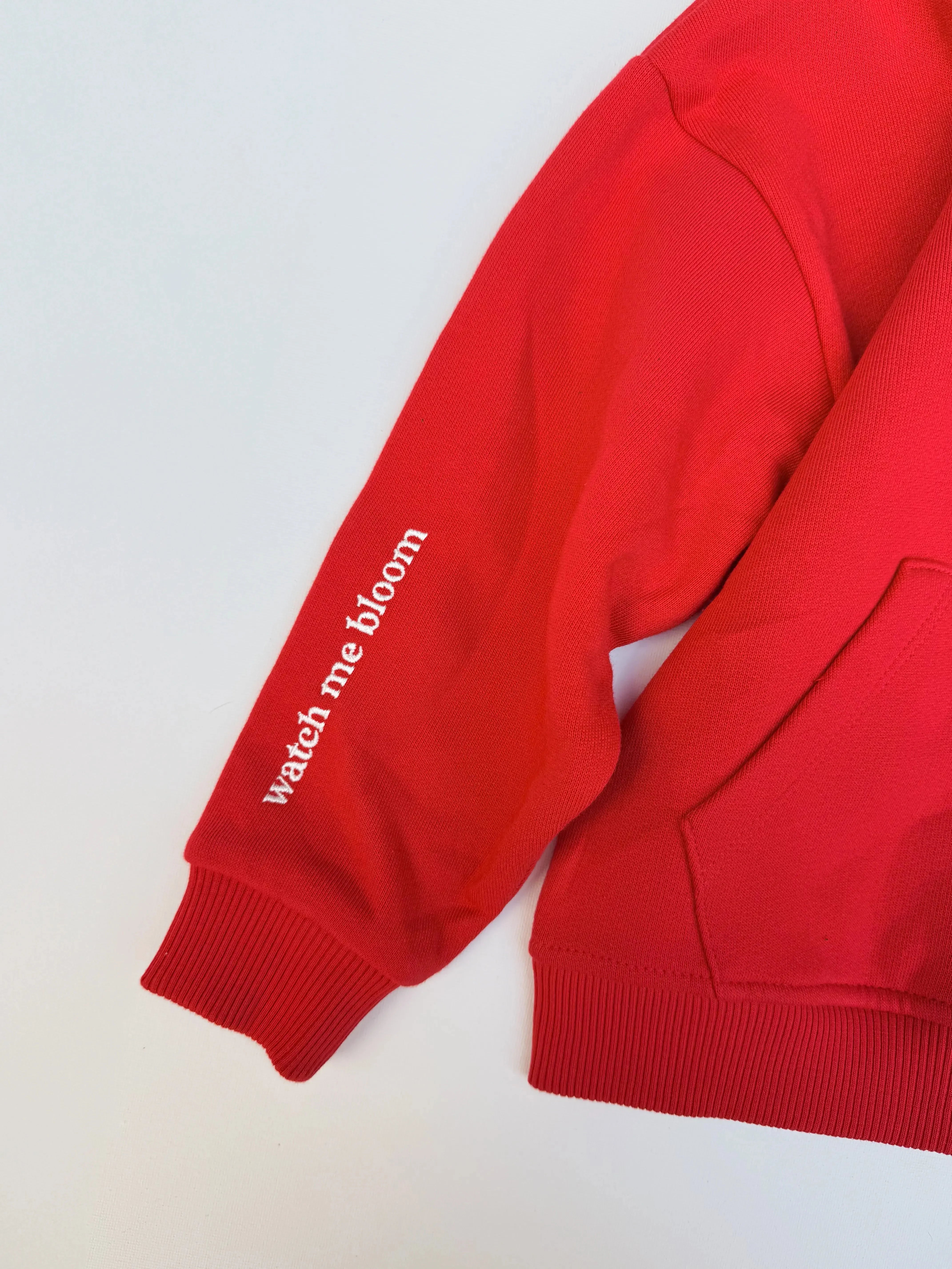Watch Me Bloom Oversized Hoodie Red Toddie