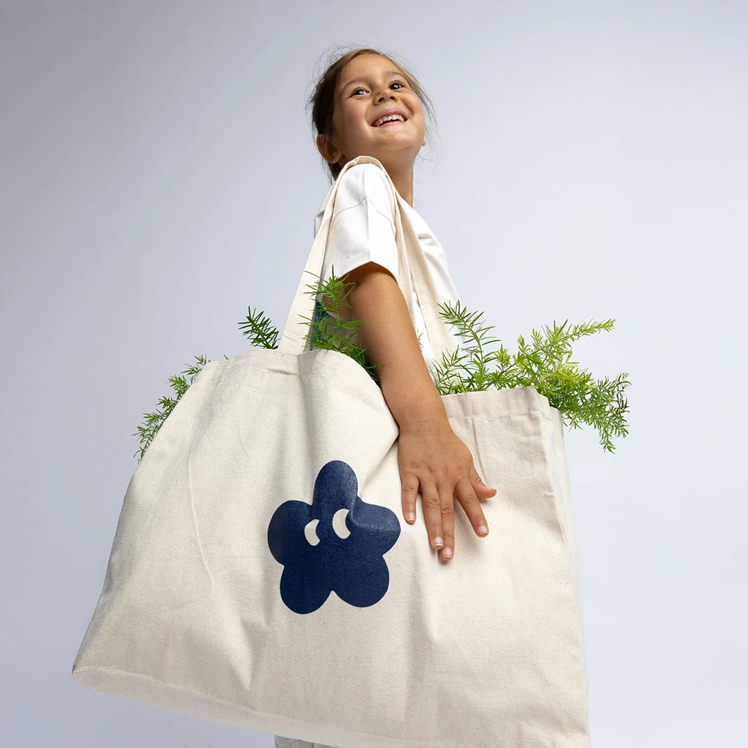 Canvas bag, Shopper, Toddie, Flower, Creme, Cotton